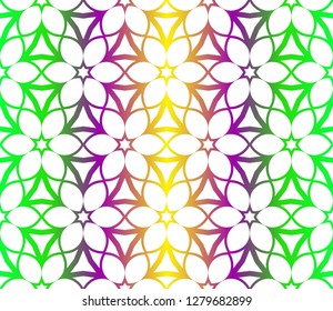 Decorative Ornament With Floral Pattern. Seamless. Vector illustration.