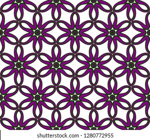 Decorative Ornament With Floral Pattern. Seamless. Vector illustration.