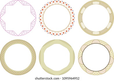 decorative ornament of frame circle vector2