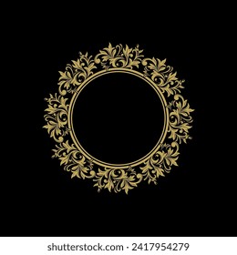 Decorative Ornament frame for design template. Elegant vector element Eastern style, place for text. Outline floral border. Lace illustration for invitations and greeting cards.