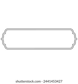 Elemento de contorno de forma de icono de marco de adorno decorativo