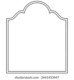 Decorative ornament frame icon shape outline element