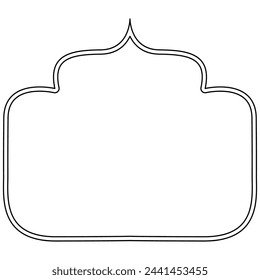 Decorative ornament frame icon shape outline element