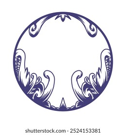 Marco decorativo del ornamento. Ilustración vectorial