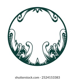 Marco decorativo del ornamento. Ilustración vectorial