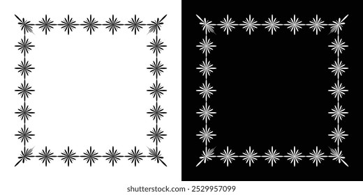 Decorative ornament frames set isolated background. Vector design
