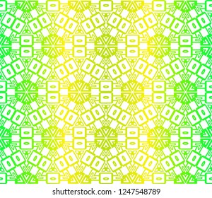 Decorative Ornament With Geometric Decoration. Seamless Pattern . For Print Bandanna, Shawl, Tablecloth, Fabric Fashion, Scarf, Design.
