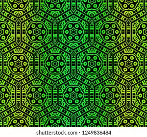 Decorative Ornament With Geometric Decoration. Seamless Pattern . For Print Bandanna, Shawl, Tablecloth, Fabric Fashion, Scarf, Design.