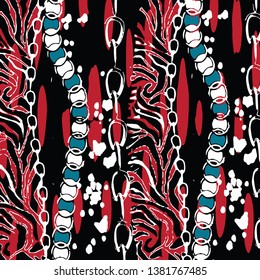 Decorative ornament, geometric elements for fabric, textile, web design, wrapping paper