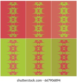 Decorative ornament, geometric elements for fabric, textile, web design, wrapping paper. Vector illustration