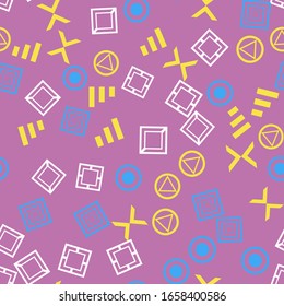 Decorative ornament of geometric shapes. Colorful geometric pattern background