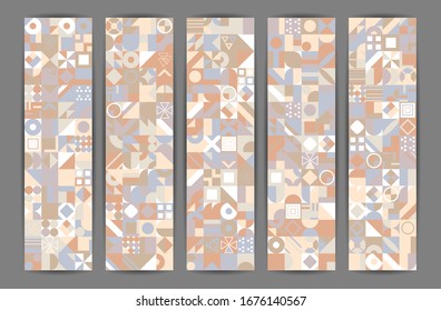 Decorative ornament of geometric shapes. Colorful geometric pattern background