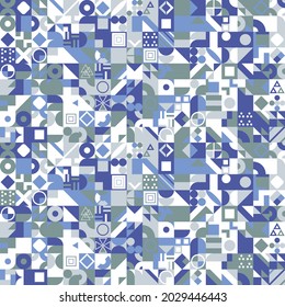 Decorative ornament of geometric shapes. Colorful geometric pattern background