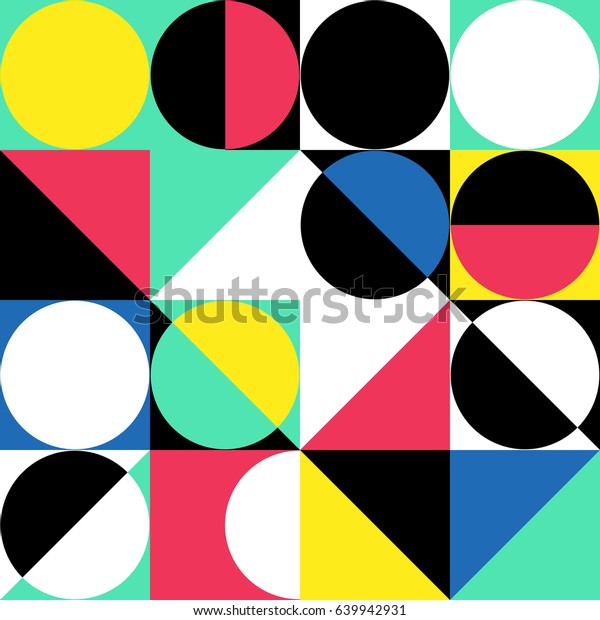 Decorative Ornament Geometric Shapes Geometric Colorful Stock Vector ...