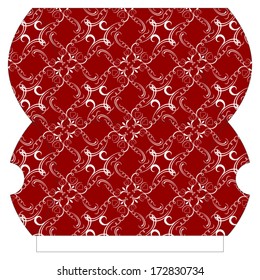 Decorative ornament gift box vector template