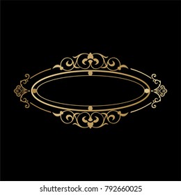 decorative ornament in golden color 