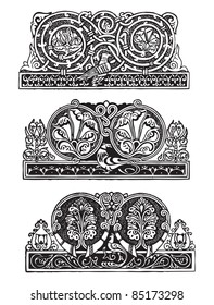 Decorative ornament in the Gothic style. Set - 2. Vector illustration of a format EPS.