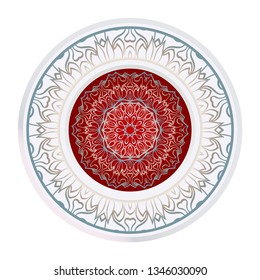 Decorative Ornament With Mandala. Home Decor Background. Vector Illustration. For Coloring Book, Greeting Card, Invitation, Tattoo. Anti-Stress Therapy Pattern