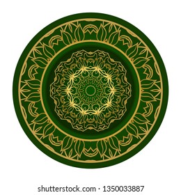Decorative Ornament With Mandala. Home Decor Background. Vector Illustration. For Coloring Book, Greeting Card, Invitation, Tattoo. Anti-Stress Therapy Pattern