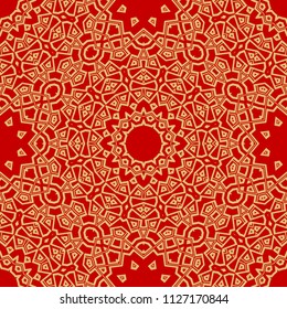Decorative ornament Mandala. vector illustration. For fashion, print, sticker, icon.