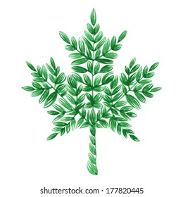 decorative ornament maple leaf