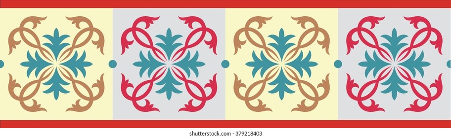  decorative ornament pattern with vintage byzantine style elements
