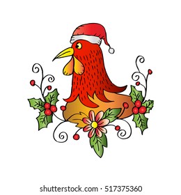  Decorative ornament with a rooster. 
