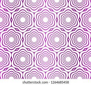 Decorative Ornament With Seamless Geometric Decoration. Symmetric Pattern . For Print Bandanna, Shawl, Tablecloth, Fabric Fashion, Scarf, Design. Vector illustration