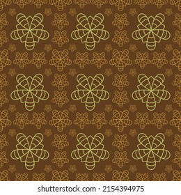 Decorative ornament seamless pattern background