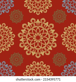 Decorative ornament seamless pattern background