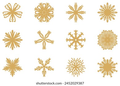 Decorative ornament shape icon set