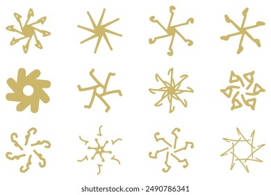 Dekorative Ornament Form Icon Set