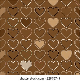 Decorative ornament - valentine heart wrapping paper - vector illustration