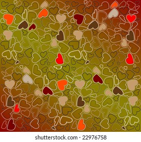 Decorative ornament - valentine heart wrapping paper - vector illustration