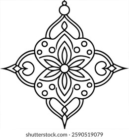 Decorative ornament in vector  art illustration  