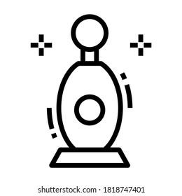 A decorative ornamental accessory icon, line design vector 