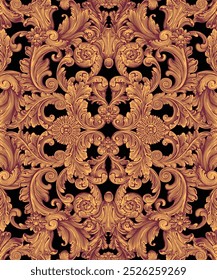 Decorative ornamental background. Editable hand drawn illustration. Vector vintage engraving. Isolated on black background. 8 EPS