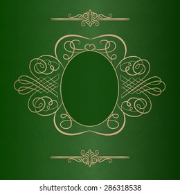 Decorative ornamental background with vintage frame.