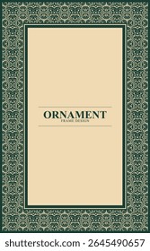 Decorative Ornamental Border Frame with Repeating Pattern Design