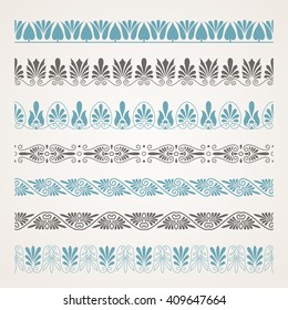 Decorative ornamental borders set
