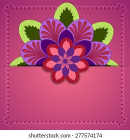 Decorative ornamental ethnic background. Vector illustration. 