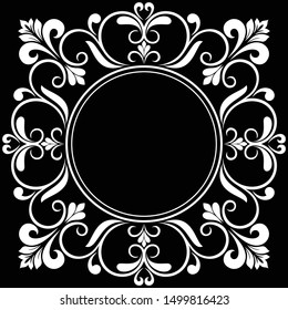 Decorative ornamental floral elements. Vector background.