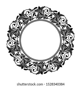 Decorative ornamental floral elements. Vector background.