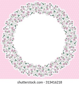 Decorative ornamental floral frame.