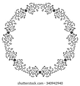 Decorative ornamental floral frame.