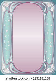 Decorative ornamental floral frame in modern style.
