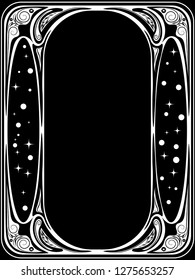 Decorative ornamental floral frame in modern style.