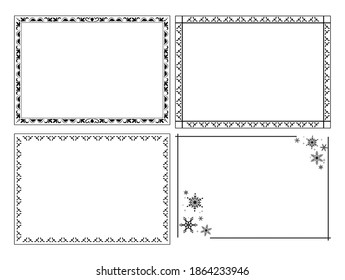 decorative ornamental frames - vector set