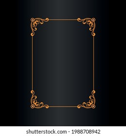 decorative ornamental golden frame vector