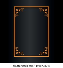 decorative ornamental golden frame vector